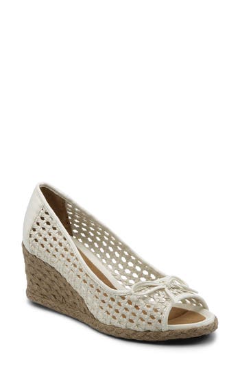 Shop Adrienne Vittadini Batches Espadrille Wedge Pump In White