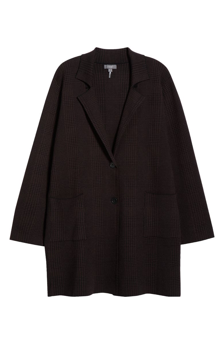 Lysse Lina Glen Plaid Jacquard Sweater Coat, Alternate, color, 