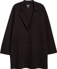 Lysse Lina Glen Plaid Jacquard Sweater Coat