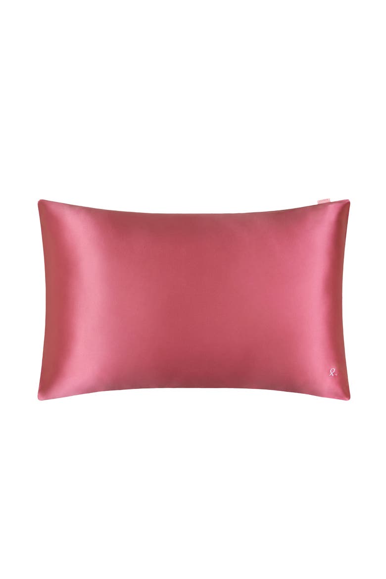 Hope's Comfort Silk Pillowcase, Main, color, Ruby Pink