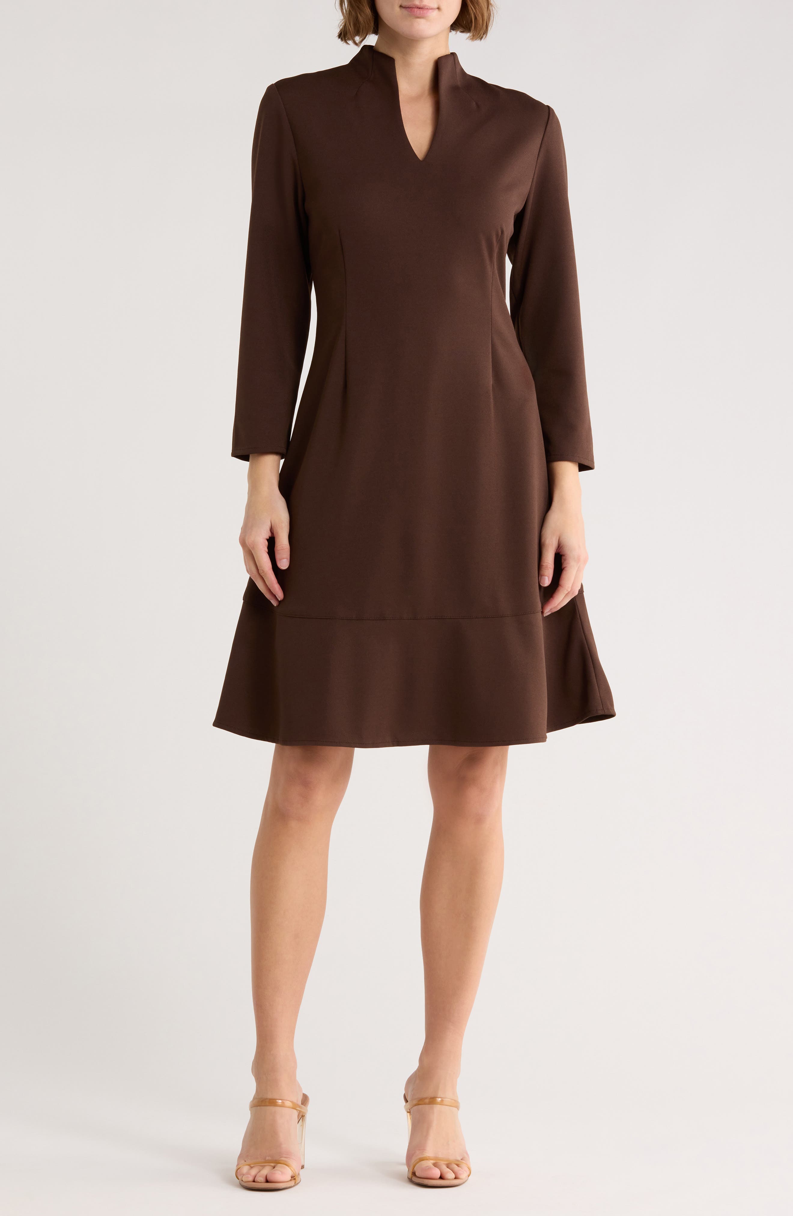 Ming Wang Deco Crepe Cocktail Dress