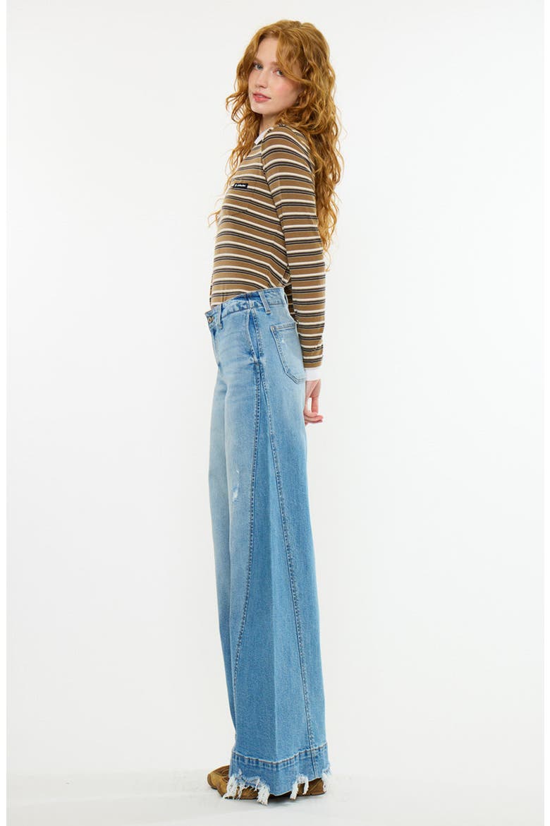 Birdeen Mid Rise Super Wide Jeans, Alternate, color, Medium Dark Wash