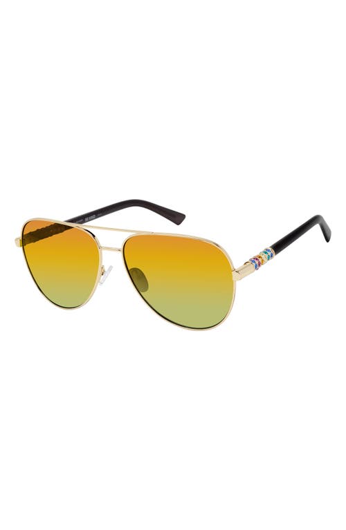 KURT GEIGER KURT GEIGER LONDON 63MM OVERSIZE PILOT SUNGLASSES