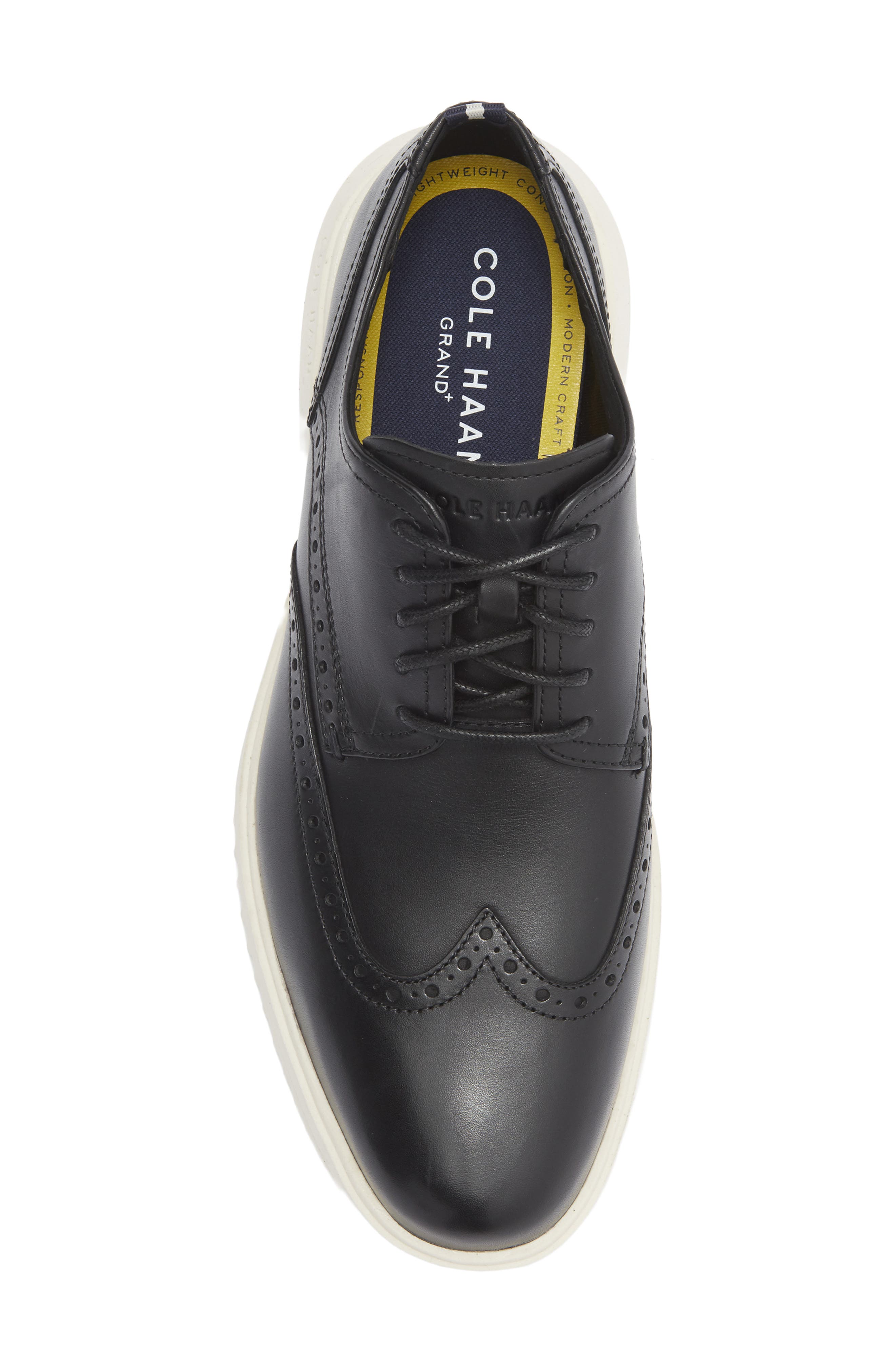 Cole Haan ØriginalGrand Wingtip Oxford, Alternate, color, Black/ Ivory