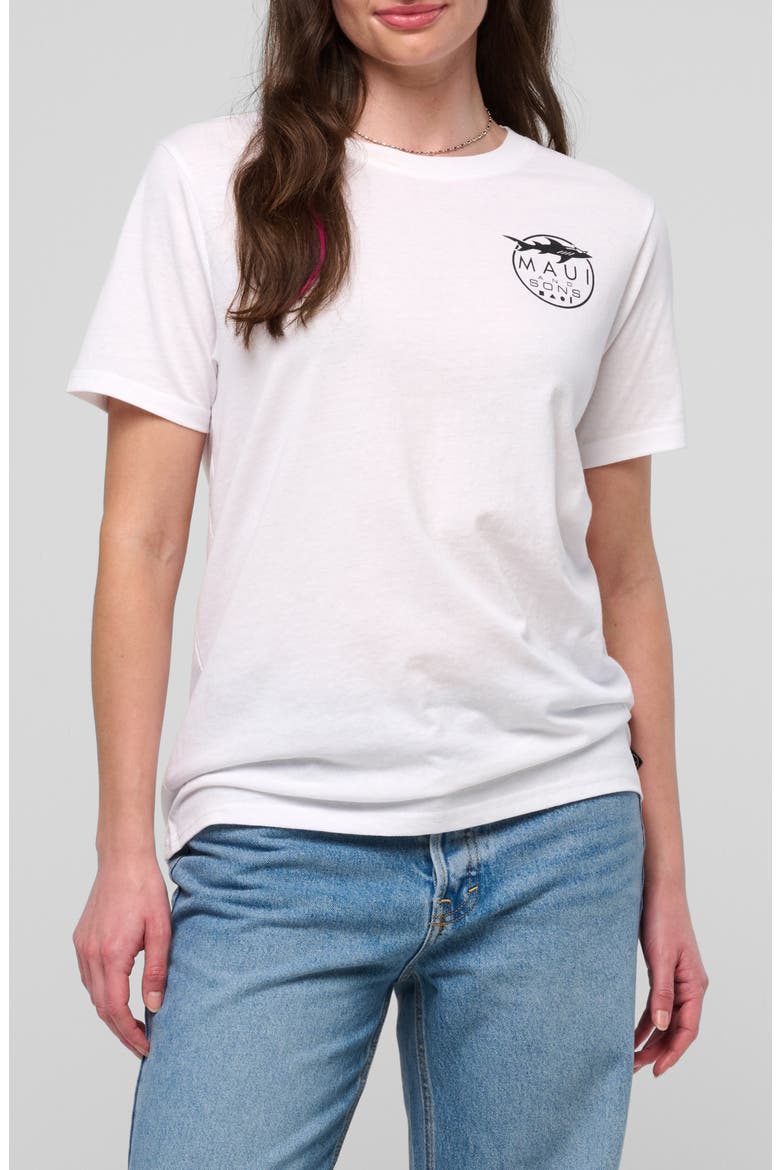 Shark Logo Graphic T-Shirt, Main, color, WHITE