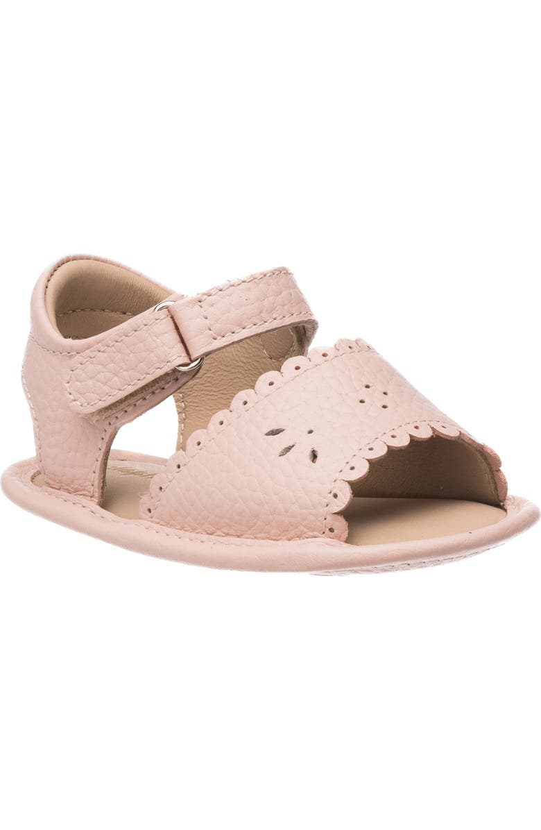Elephantito Flower Crib Shoe Sandal, Main, color, Pink