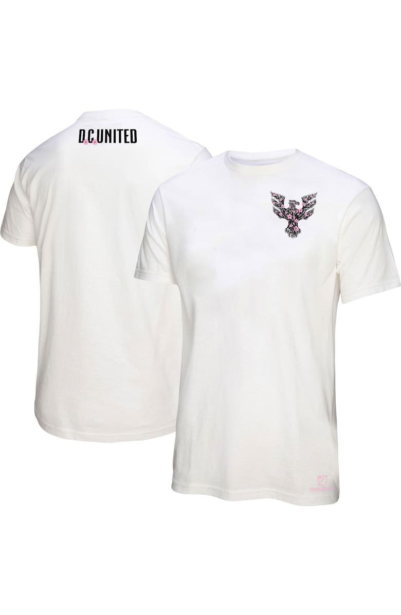 Mitchell & Ness Women's Mitchell & Ness White D.C. United Cherry Blossom T-Shirt, Main, color,