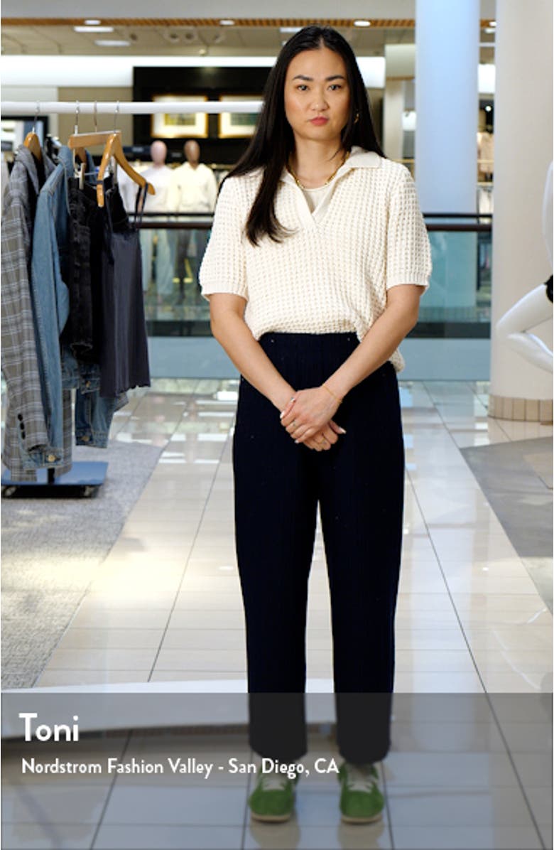 Short Sleeve Chunky Cotton Sweater, sales video thumbnail