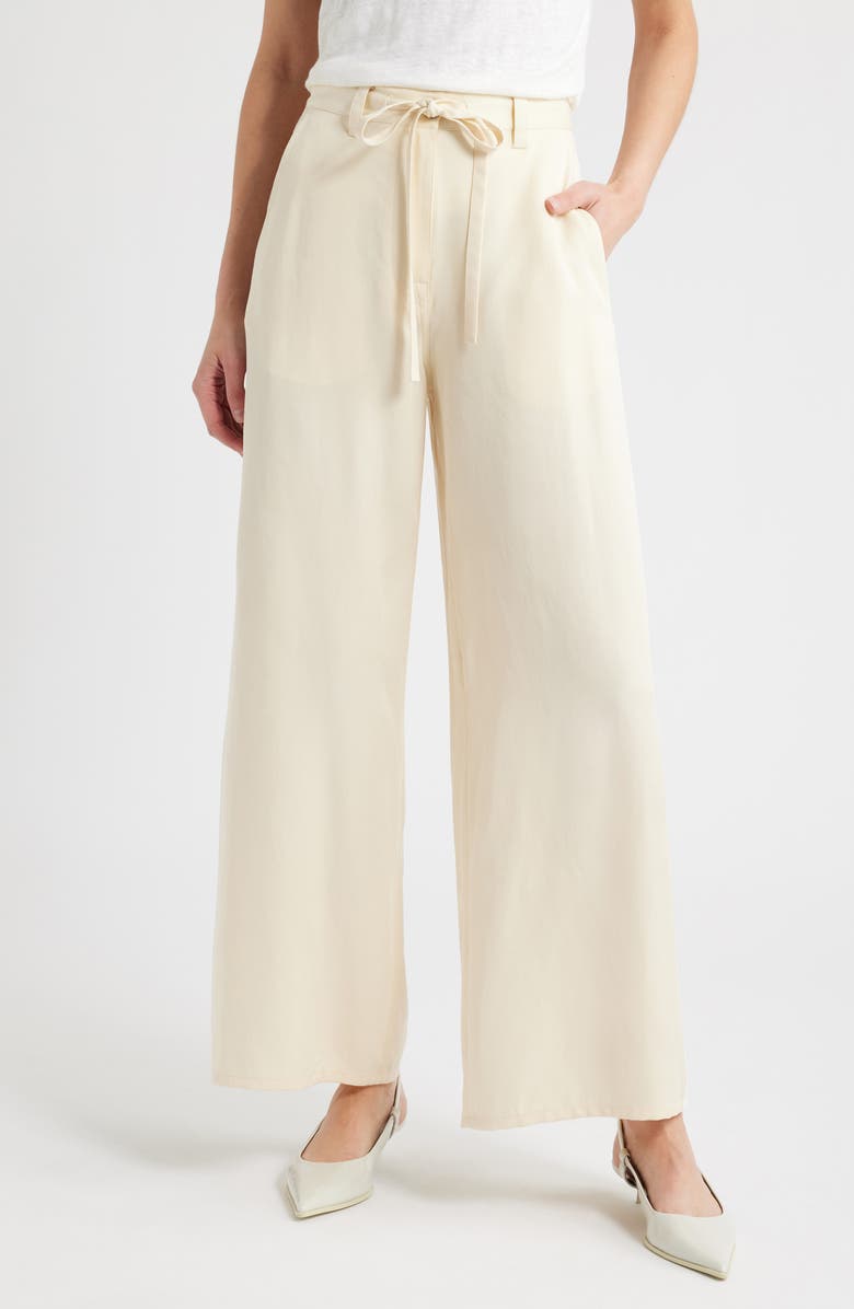 COS Wide Leg Drawstring Pants, Main, color, Beige Dusty Light