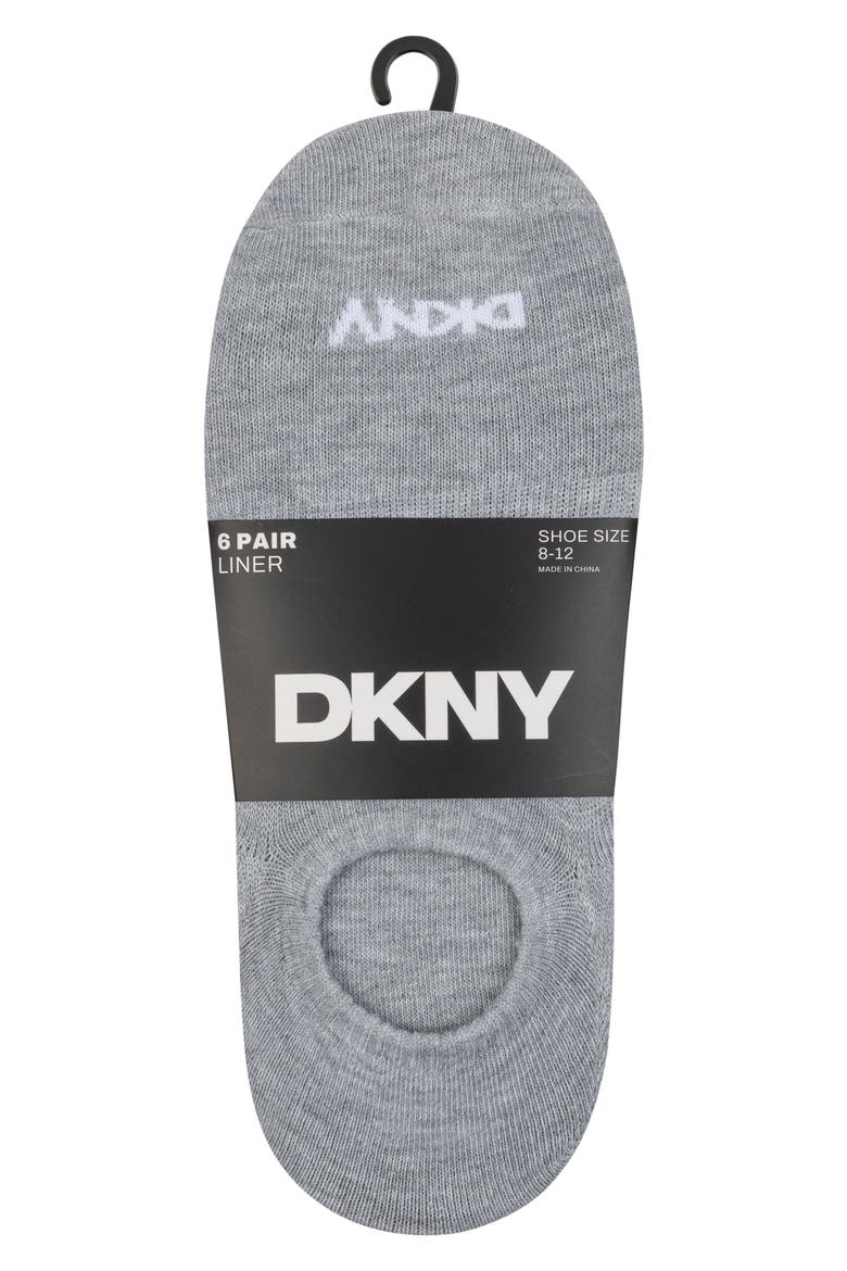6-Pack Liner Socks, Alternate, color, GREY/ BLUE