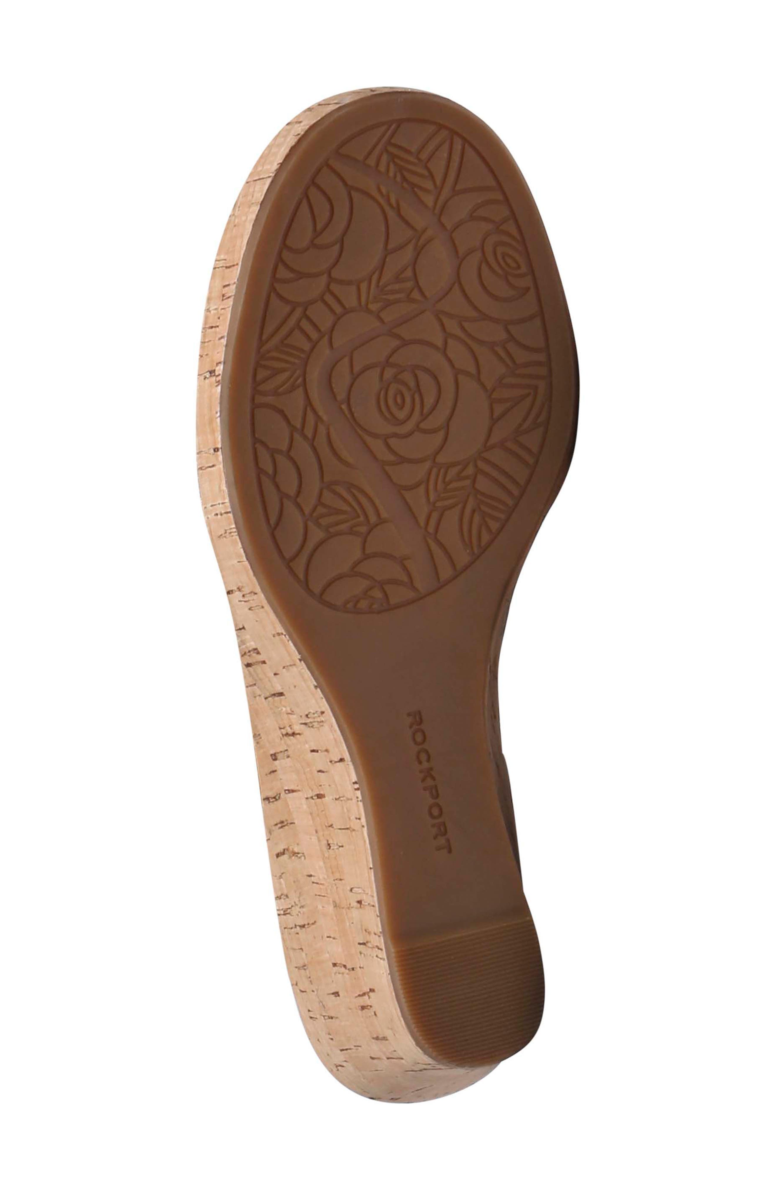 Rockport Cobb Hill Janna Perforated Wedge Sandal, Alternate, color, 