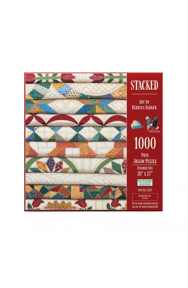 Sunsout Stacked 1000 piece Jigsaw Puzzle for Adults, Alternate, color, Multicolor