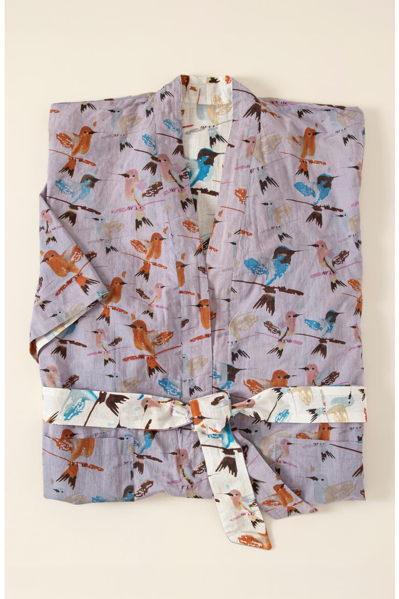 Hummingbird Reversible Robe, Alternate, color, Multi