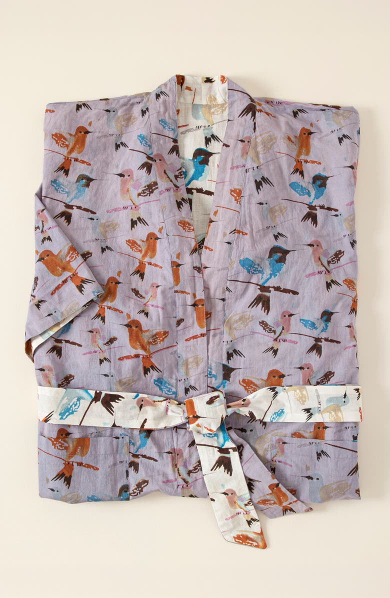 Uncommon Goods Hummingbird Reversible Robe, Alternate, color, Multi