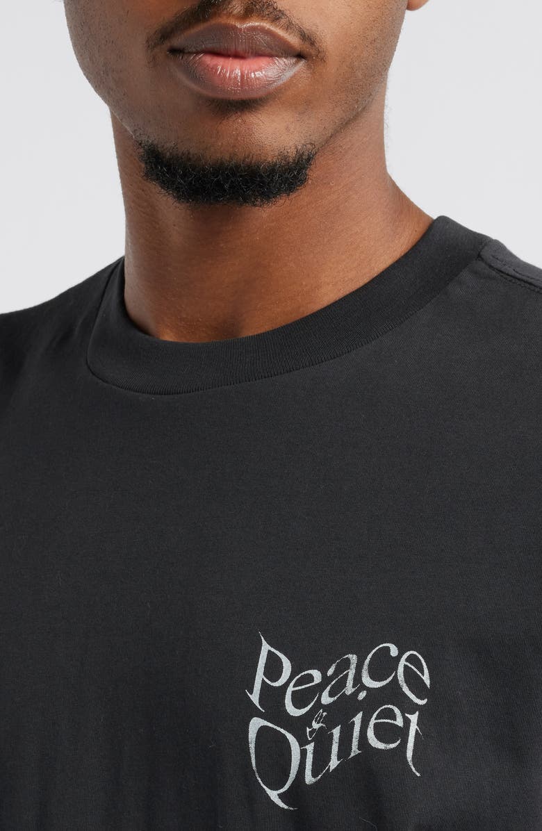 Museum of Peace & Quiet Warped Cotton Logo Graphic T-Shirt, Alternate, color,