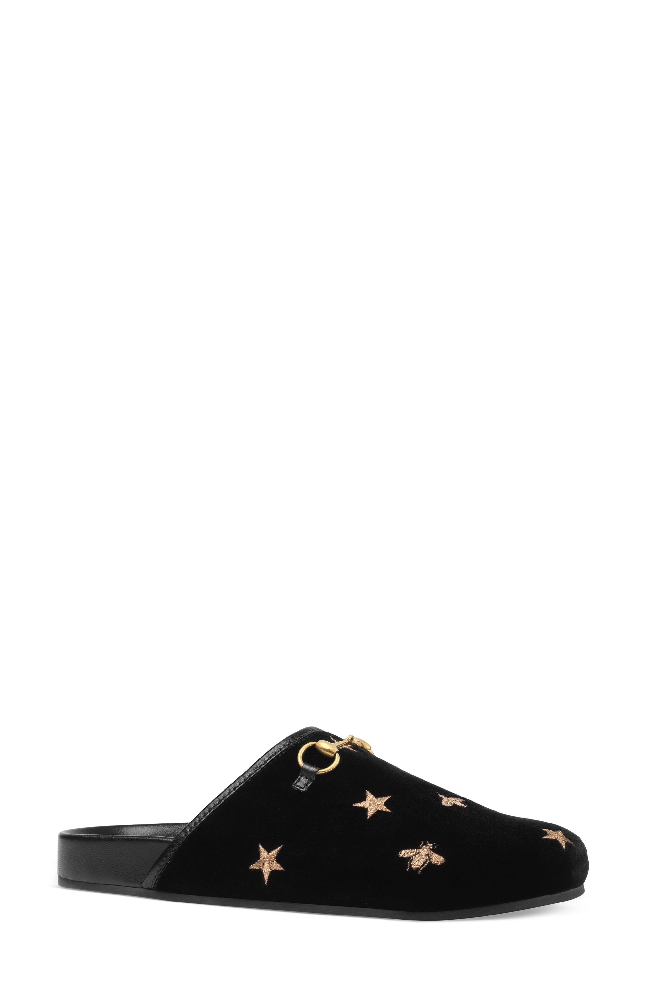 Gucci New River Embroidered Mule, Main, color, 