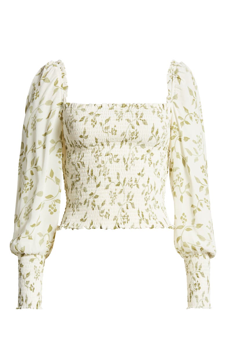 Reformation Pinto Smocked Top, Alternate, color,