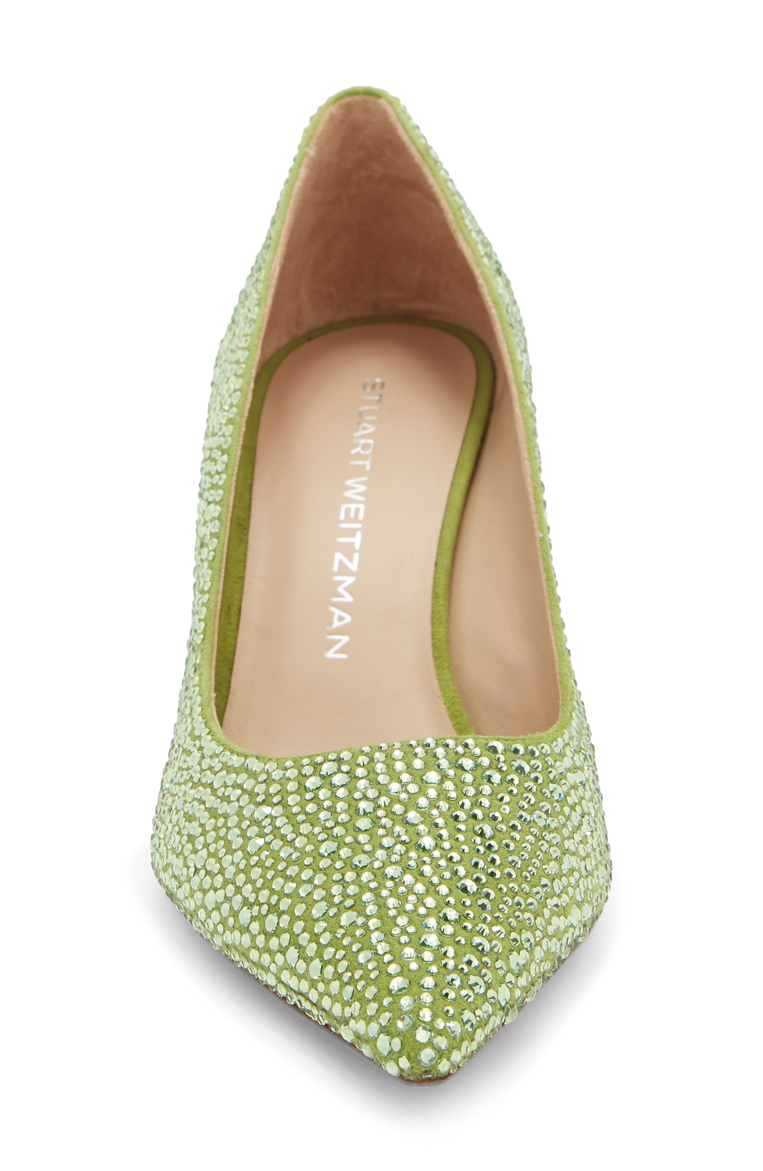 Stuart Weitzman Stuart Power Shine Pump, Alternate, color, Peridot