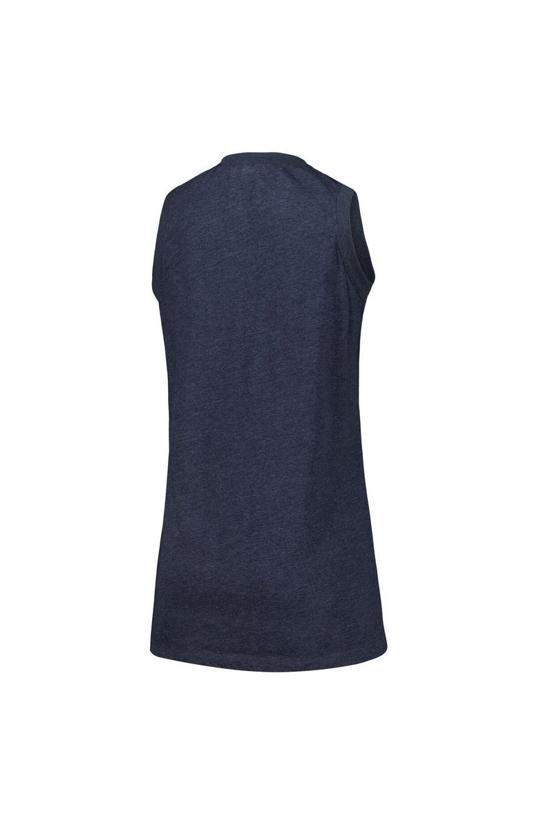 PRESSBOX Women's Pressbox Navy Penn State Nittany Lions Ferris Melange V-Neck Tank Top, Alternate, color,