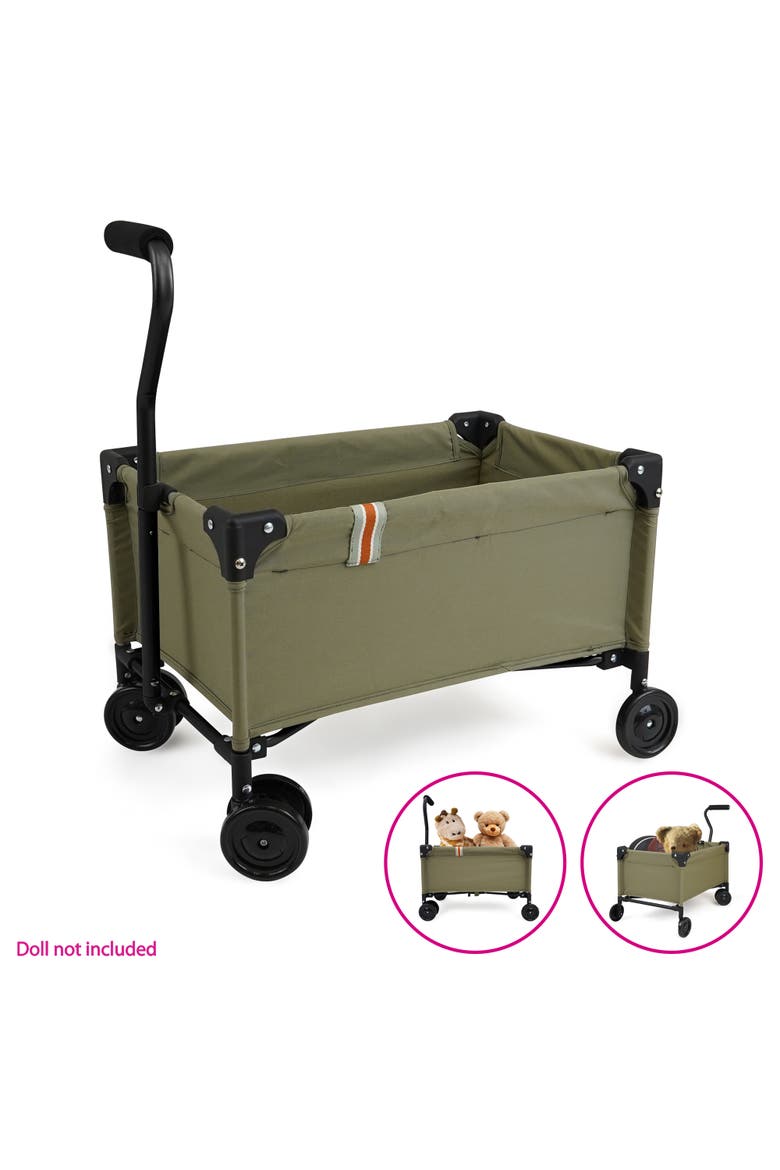 Little Wagon Khaki Folding Pull Along Cart, Alternate, color, Green