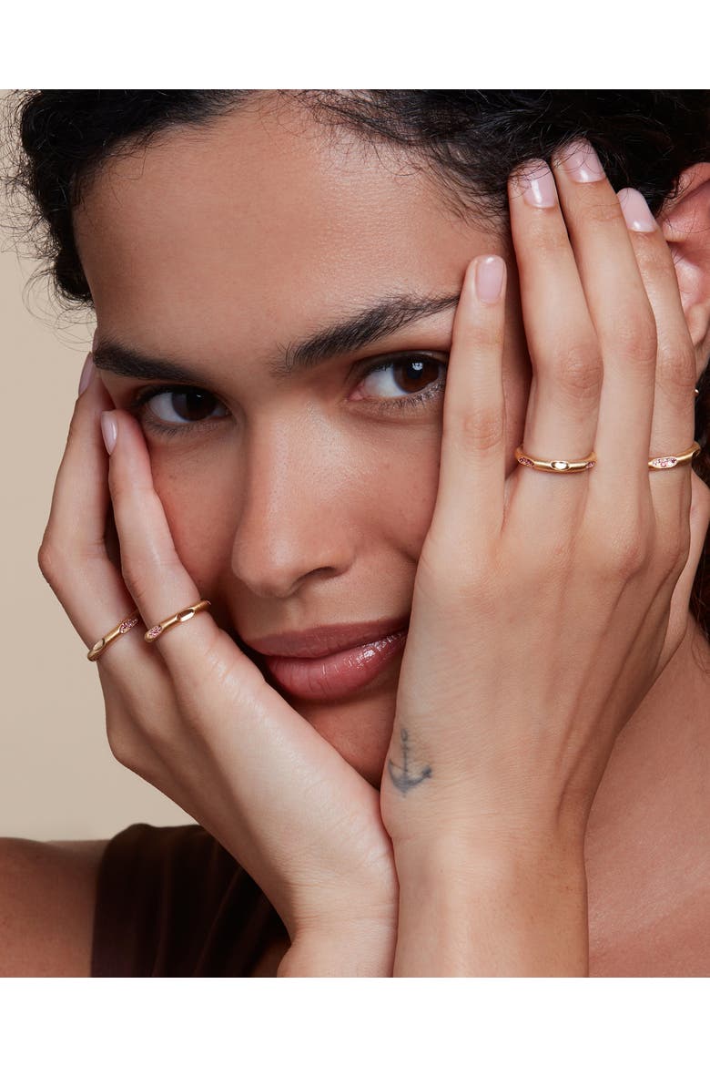 Mirage Ring  with Natural Gemstones. Handmade in Italy, Alternate, color, Pink Sapphires