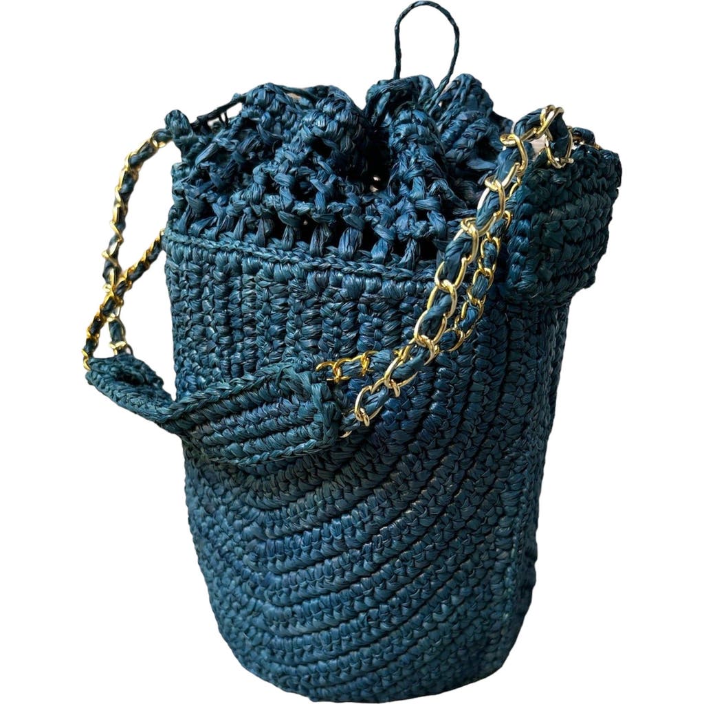 Zanatany Concepts Buckety Raffia Bag in Blue  product