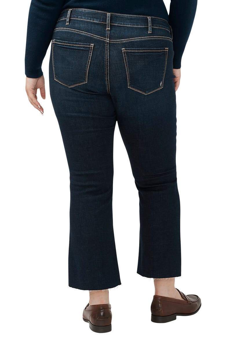 Suki Curvy Raw Hem Mid Rise Kick Flare Jeans, Alternate, color, INDIGO