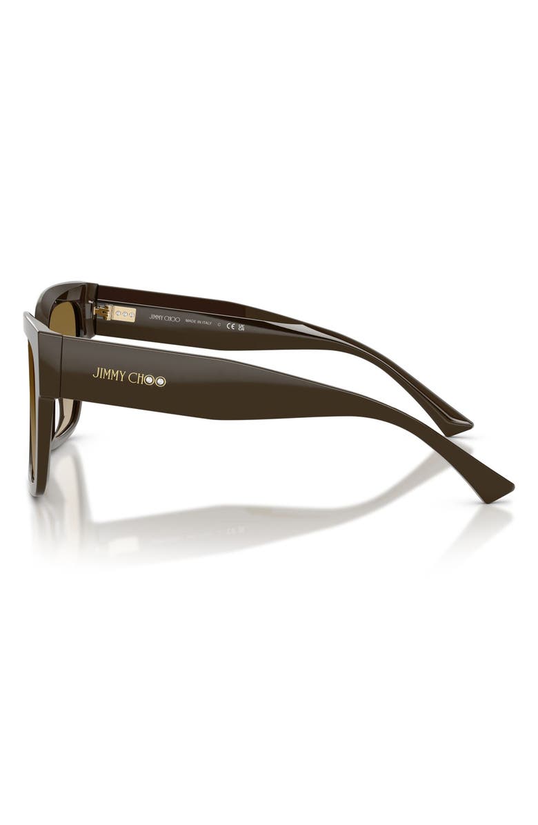 Jimmy Choo 54mm Gradient Square Sunglasses, Alternate, color, Caper Green / Brown Gradient