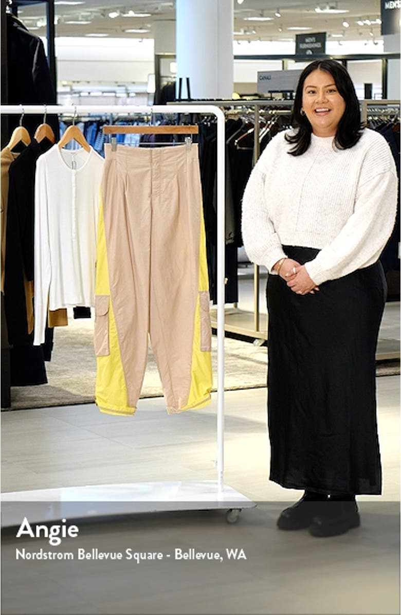 Mesmerize Me Colorblock Cargo Pants, sales video thumbnail