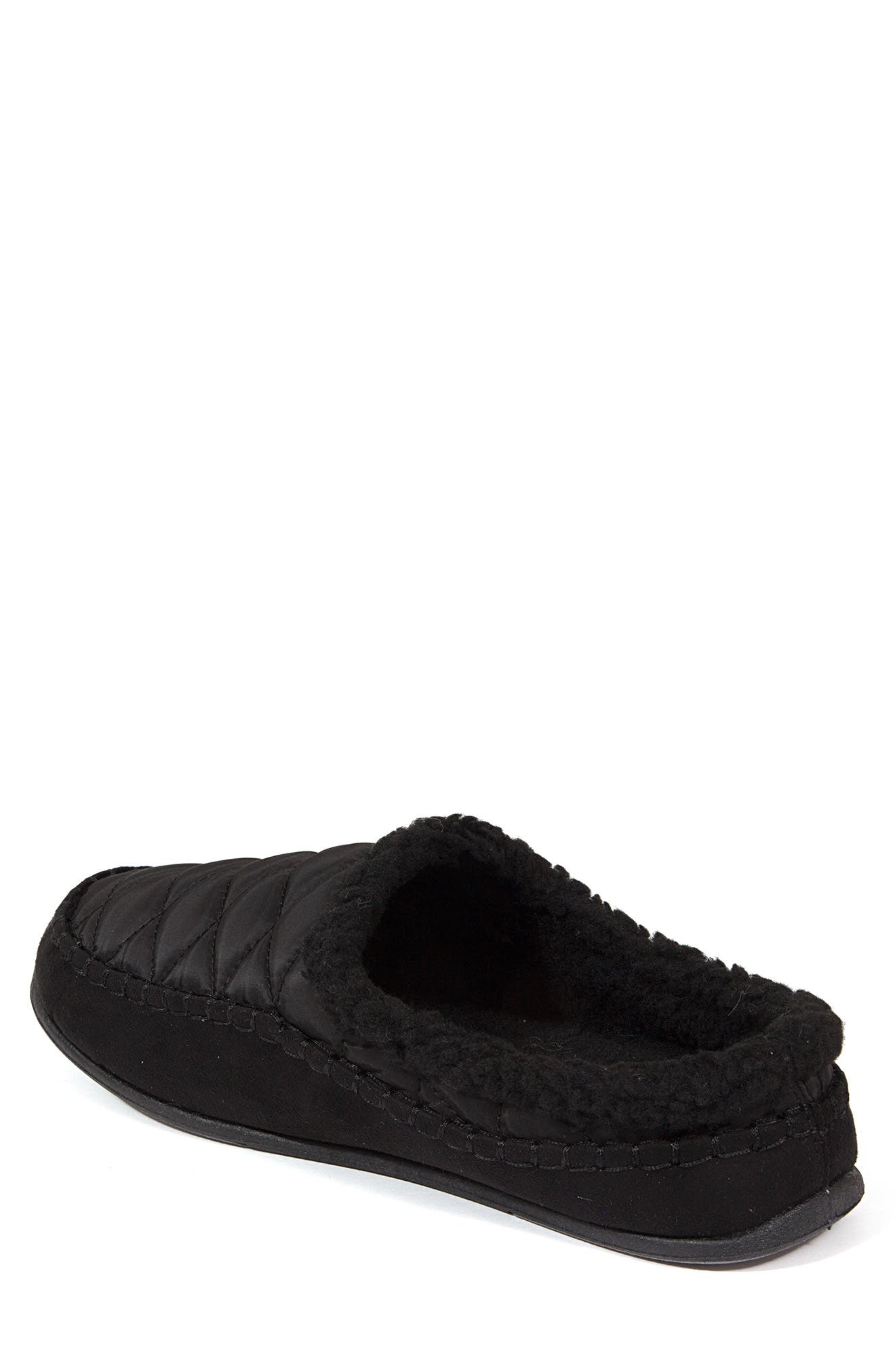 Slipperooz Almo Faux Shearling Clog Slipper, Alternate, color, BLACK