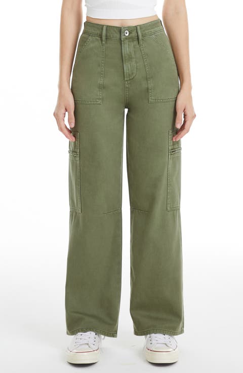 N° 21 Woman Pants Green 25EN2M0B0210068 5340 Forever 21 Women's Linen-Blend Wide-Leg Pants, Green, X