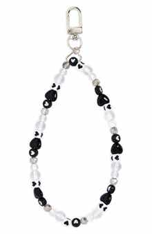 BP. Beaded Heart Phone Wrist Strap Charm