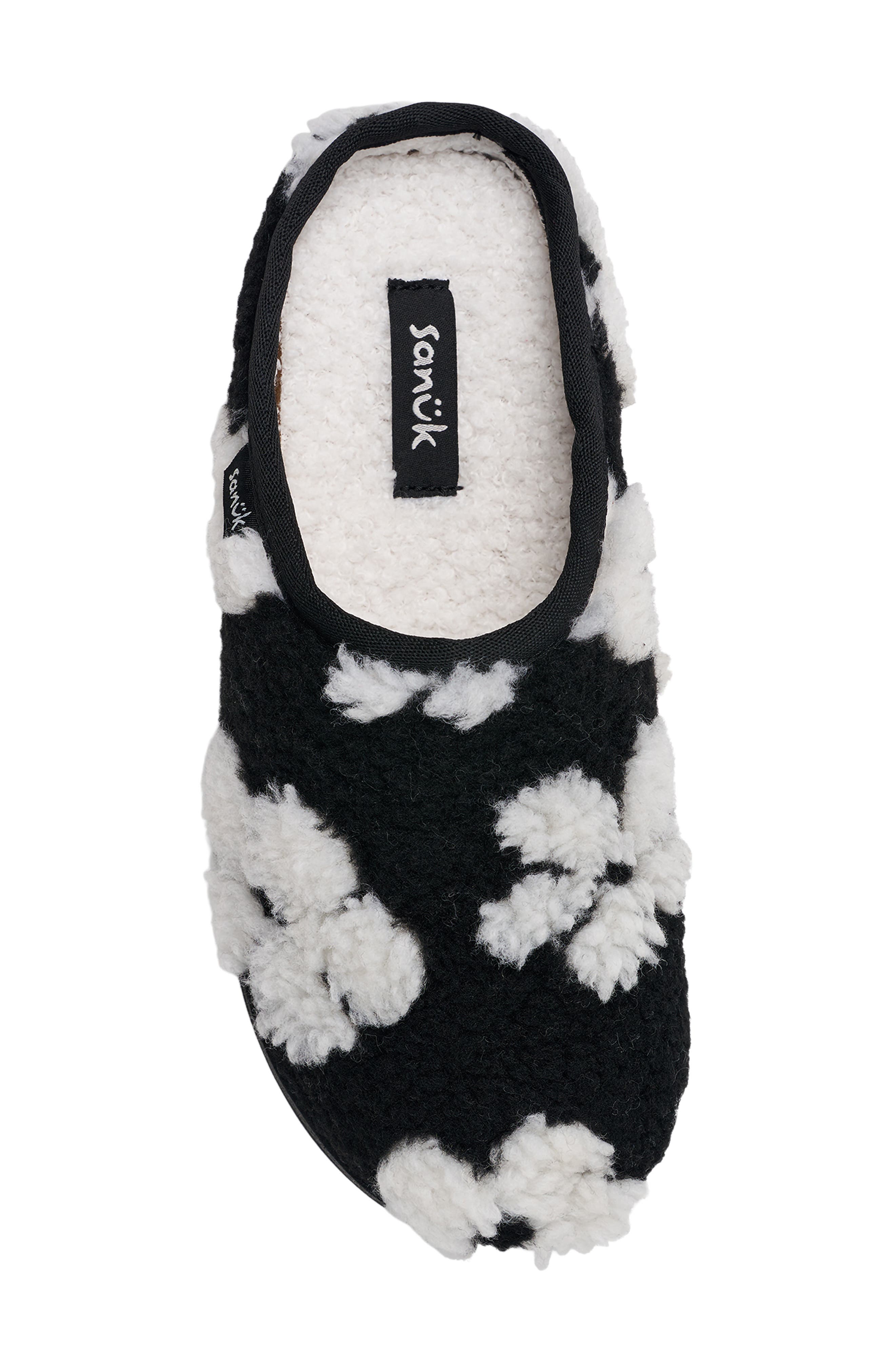 Yoga Cloud Lounger Slipper, Alternate, color, BLACK DAISY