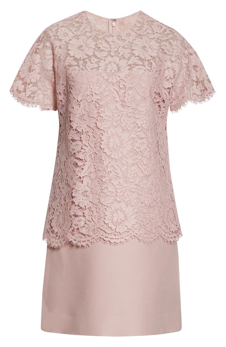 Valentino Lace & Crepe Couture Minidress, Alternate, color, 