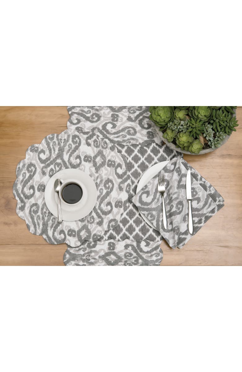C&F Home Heather Placemats, Set of 6, Alternate, color, Grey