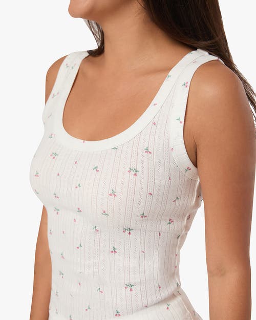 Weworewhat Scoop Tank In Ivory/pink