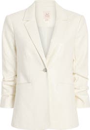 Cinq à Sept Khloe Quilted Faux Leather Blazer