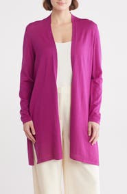 Eileen Fisher Open Front Merino Wool Cardigan