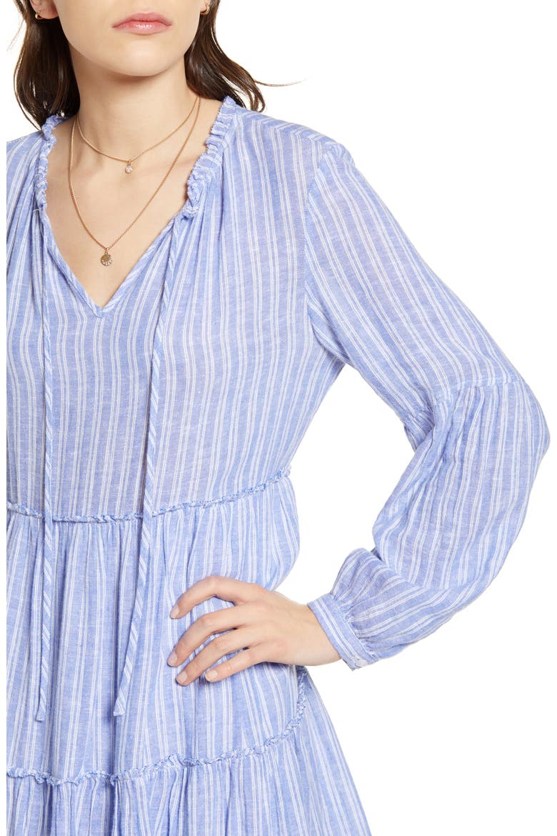 Everly Long Sleeve Minidress, Alternate, color, LUDLOW STRIPE