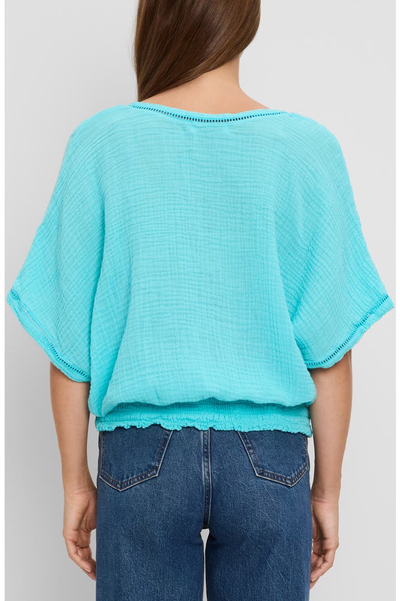 Imani Cropped Dolman Sleeve Top, Alternate, color, ARUBA