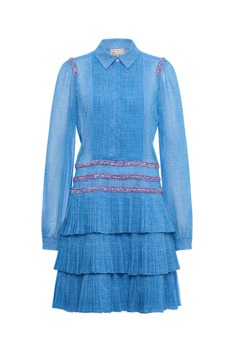 Knee Length Plissee Dress