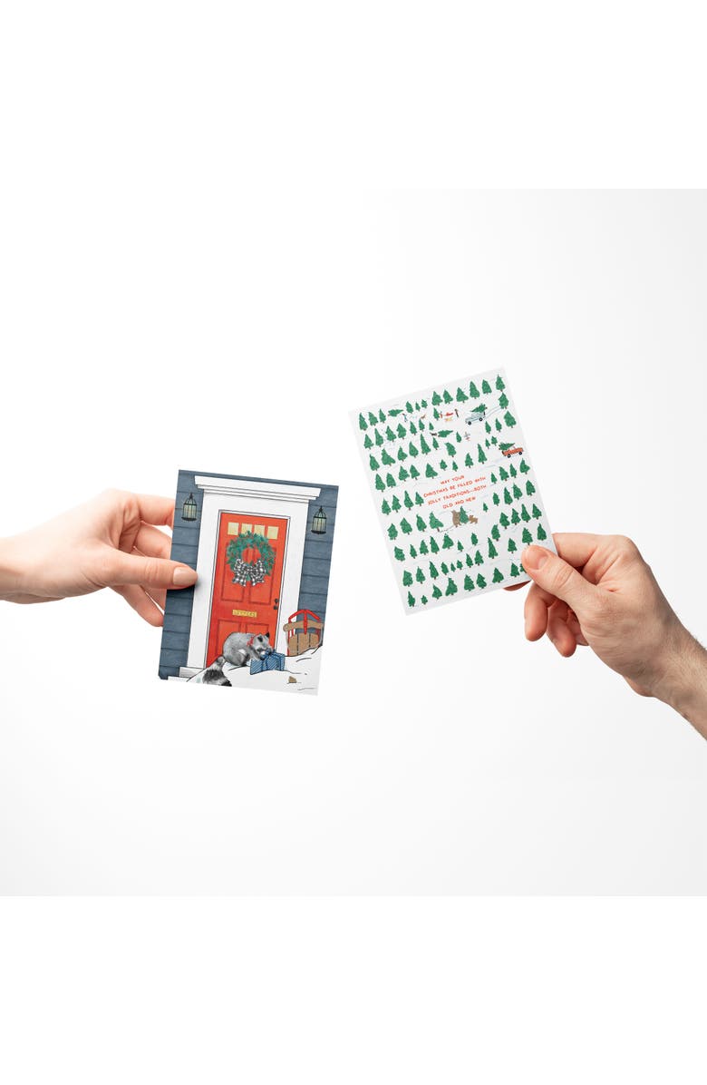 Ramus & Co Traditions, Winter House, Racoon Gift Winter/Holiday/Christmas Greeting Card Pack Sets, Alternate, color, Multi-Pack