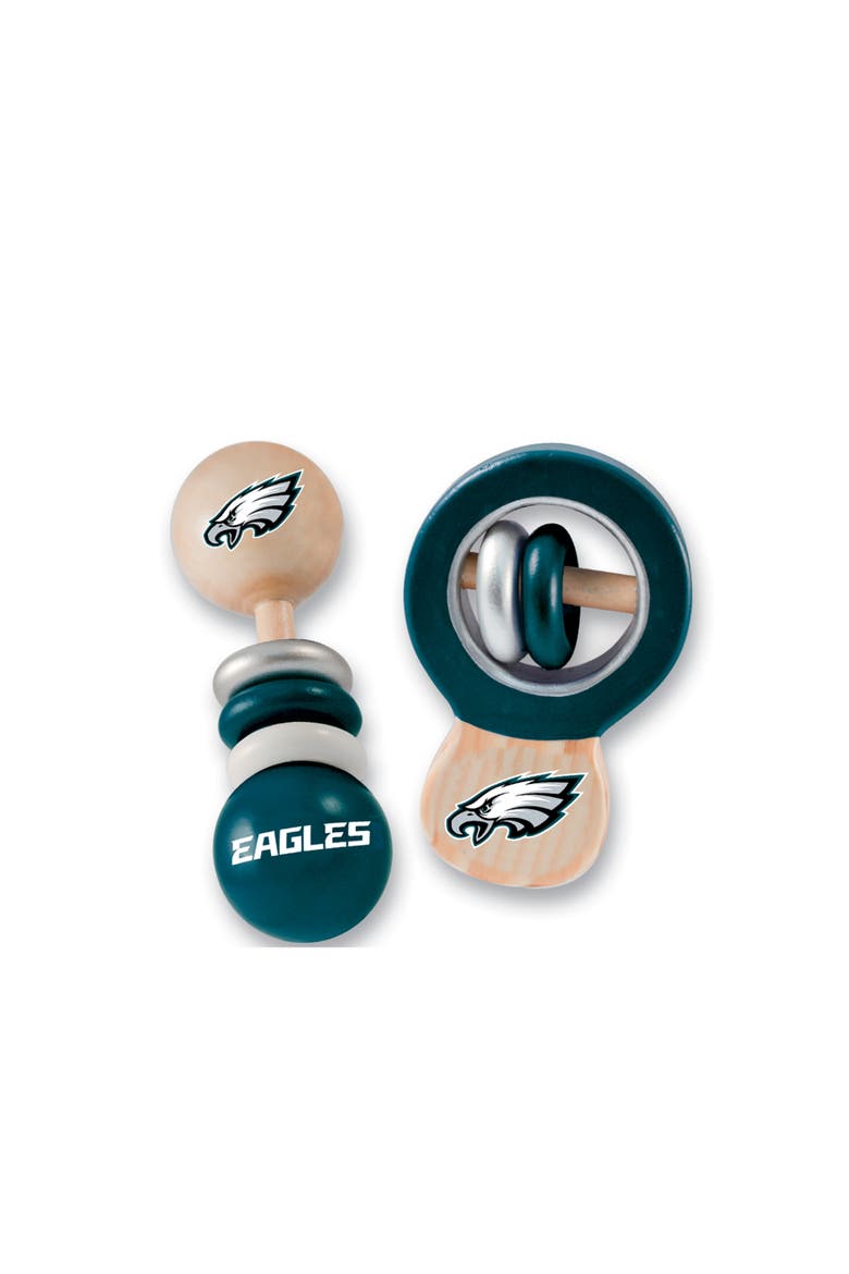 Philadelphia Eagles Baby Rattles 2-Pack, Main, color, Multicolor