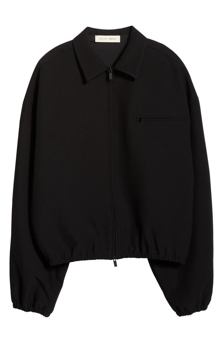 Fear of God Essentials Bonded Canvas Zip Jacket, Alternate, color, 