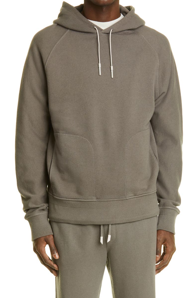 ZEGNA Cotton & Cashmere Hooded Sweatshirt, Main, color, 