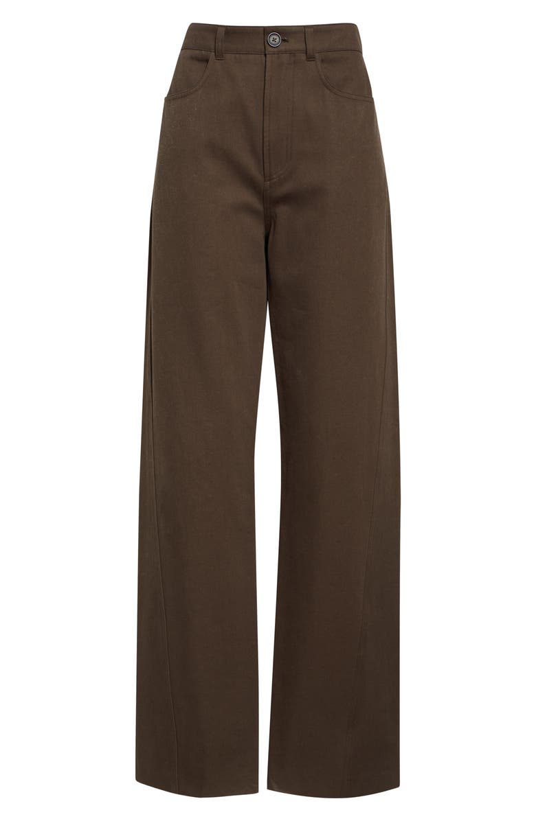 TOTEME Twisted Tailored Organic Cotton Trousers, Alternate, color, Pepper