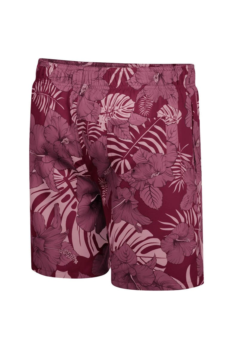 Men's Colosseum Maroon Mississippi State Bulldogs The Dude Swim Shorts, Alternate, color, Maroon