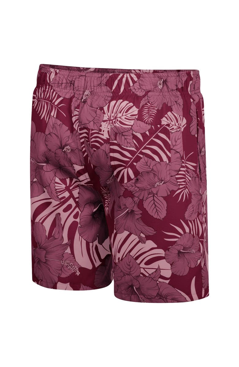 COLOSSEUM Men's Colosseum Maroon Mississippi State Bulldogs The Dude Swim Shorts, Alternate, color, Maroon