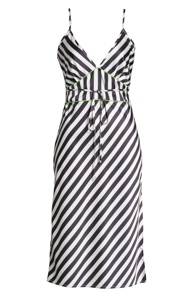 KILO BRAVA Stripe Satin Midi Slip, Alternate, color,