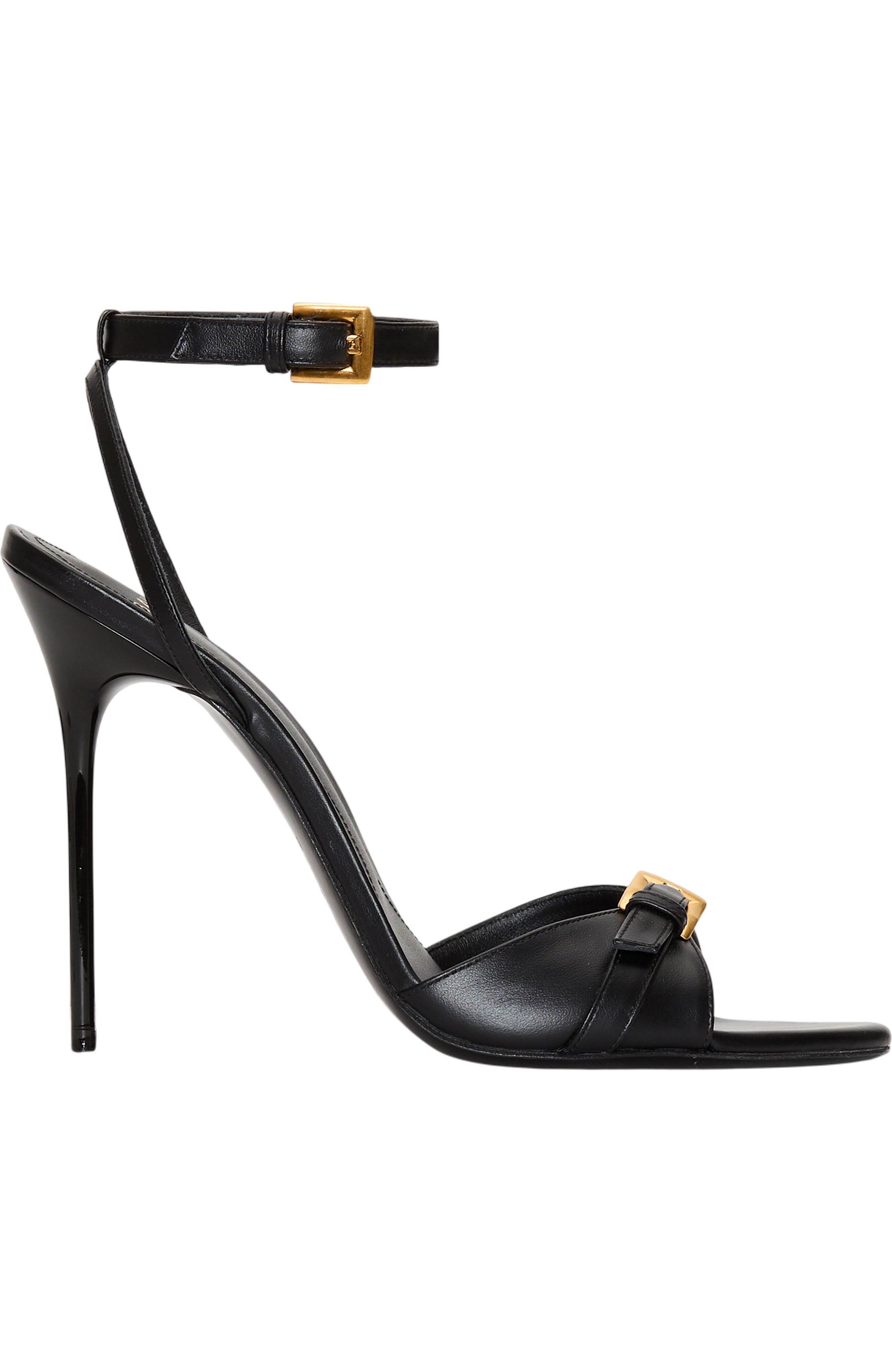Balmain Anthem smooth leather sandals, Alternate, color, 